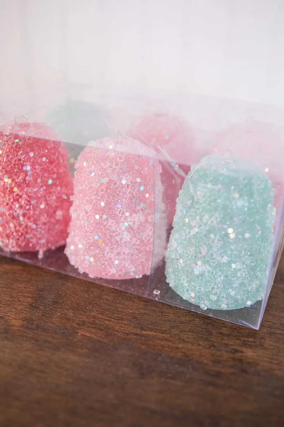 4” Ice Gumdrop Ornaments - Set of 6