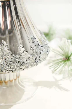 14.5" Icy Silver Christmas Tree