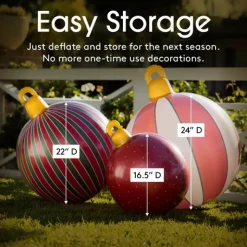Inflatable Christmas Ornaments - Set of 3