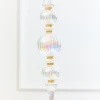 11.5" Iridescent Glass & Gold Glitter Finial Drop Ornament