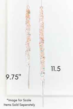 9.75" Iridescent Glass Icicle Ornament