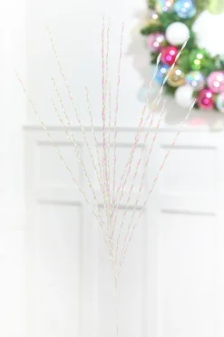 32" Iridescent Twisted Grass Spray