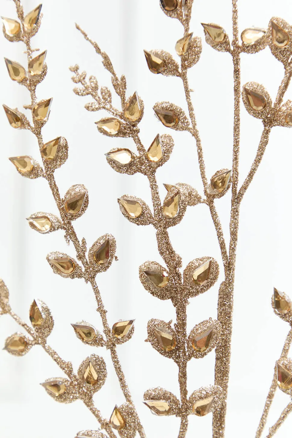 33" Jeweled Gold Leaf Spray
