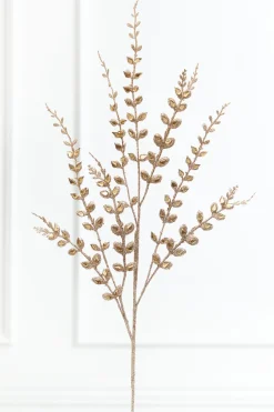 33" Jeweled Gold Leaf Spray