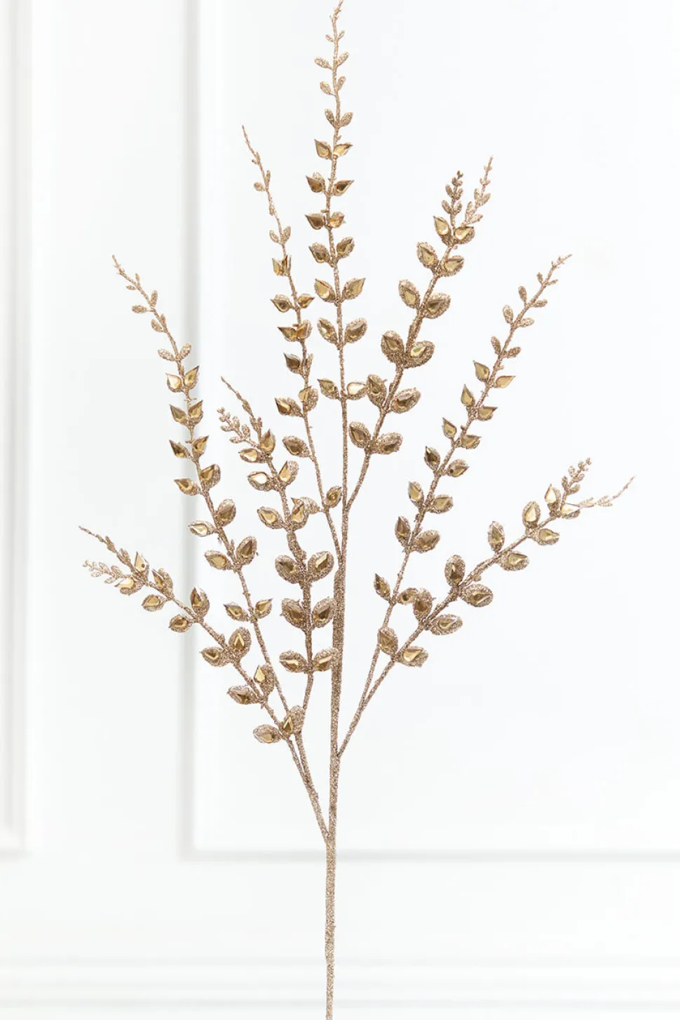 33" Jeweled Gold Leaf Spray