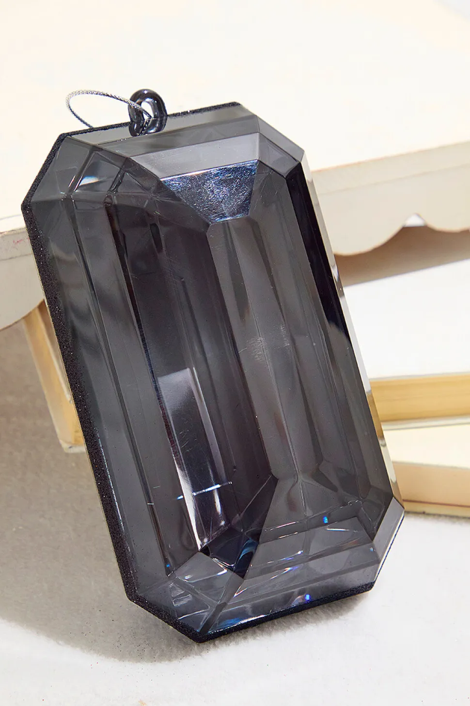 8" Jewel Ornament - Black