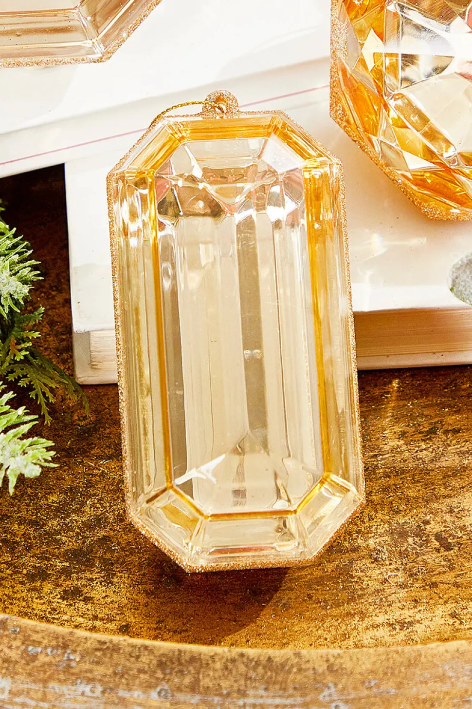4"-5" Jewel Ornament - Champagne