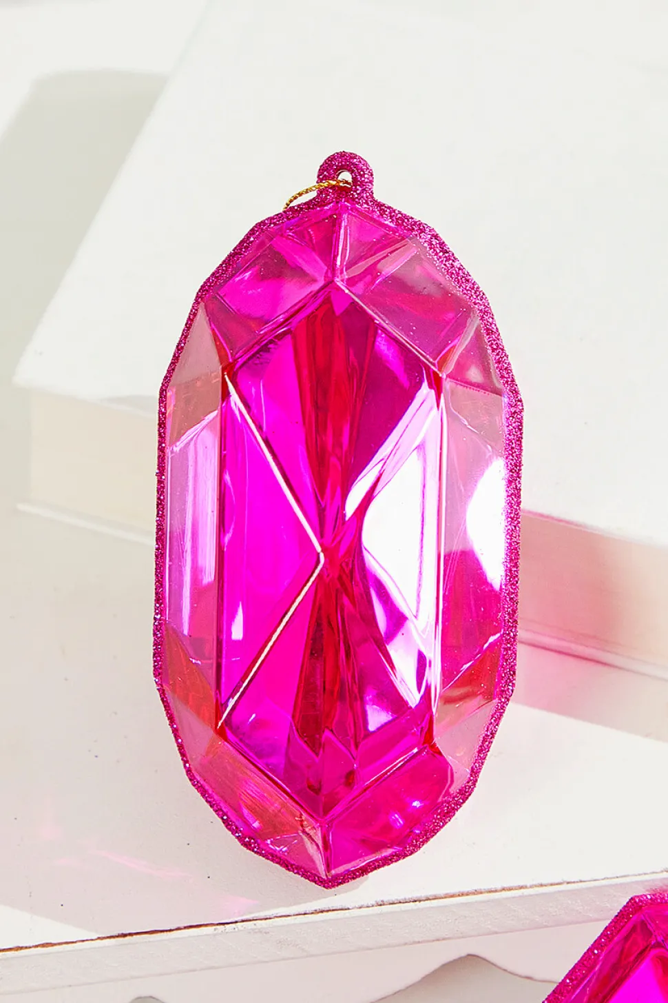 4"-5" Jewel Ornament - Pink