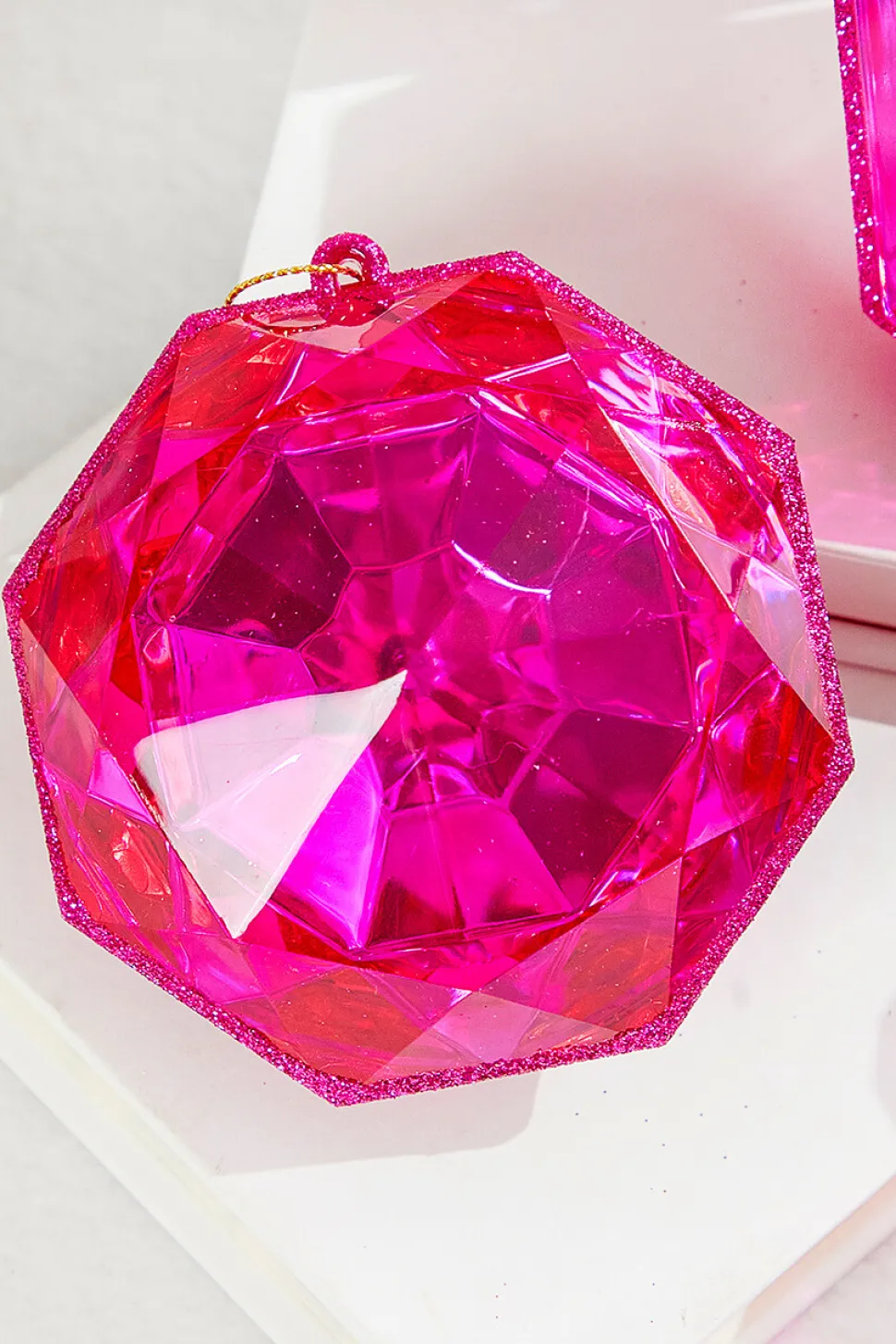 4"-5" Jewel Ornament - Pink