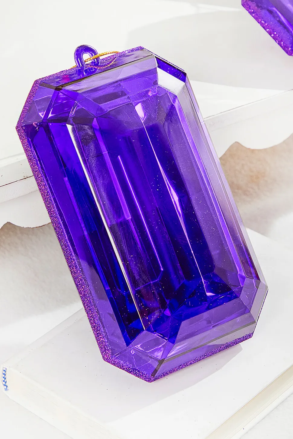 8" Jewel Ornament - Purple