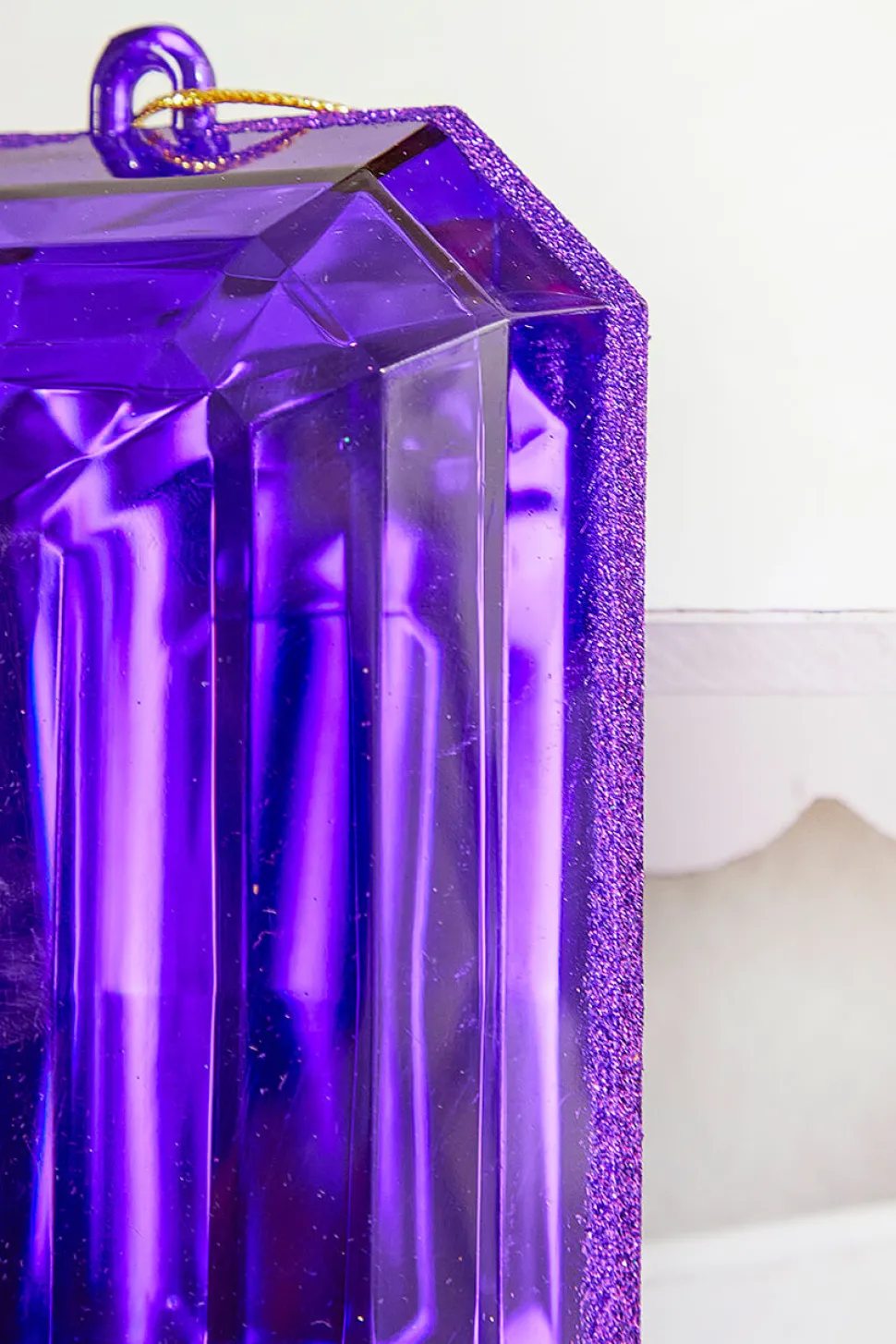 8" Jewel Ornament - Purple