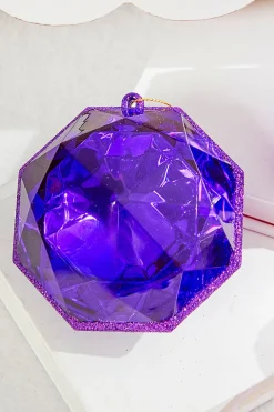 4"-5" Jewel Ornament - Purple