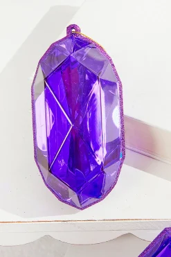 4"-5" Jewel Ornament - Purple