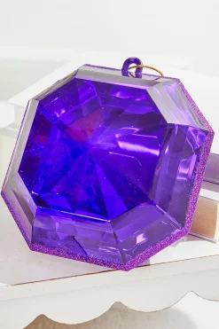 6" Jewel Ornament - Purple