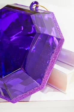 6" Jewel Ornament - Purple