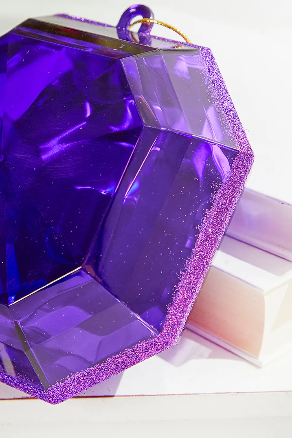 6" Jewel Ornament - Purple