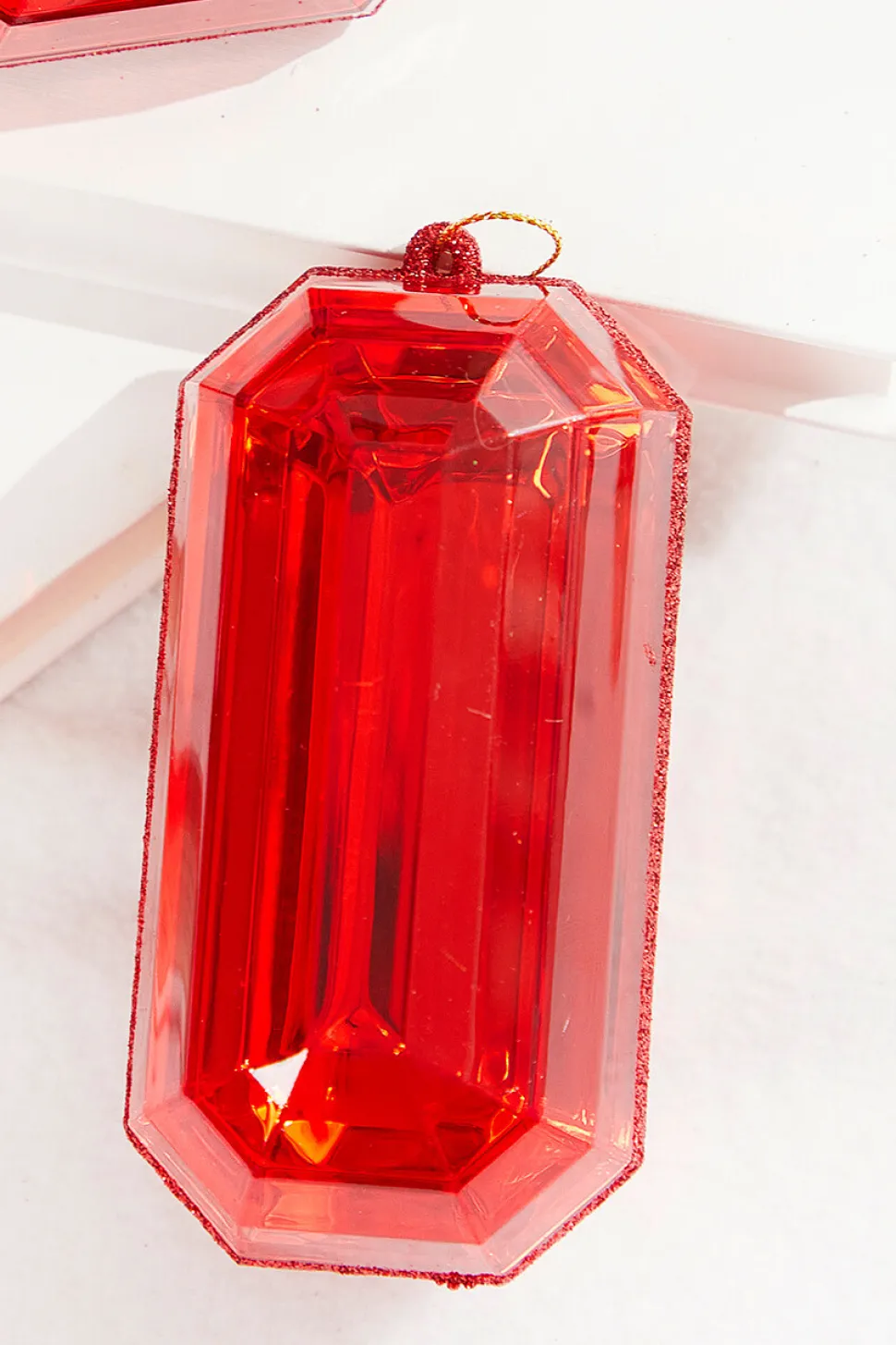 4"-5" Jewel Ornament - Red