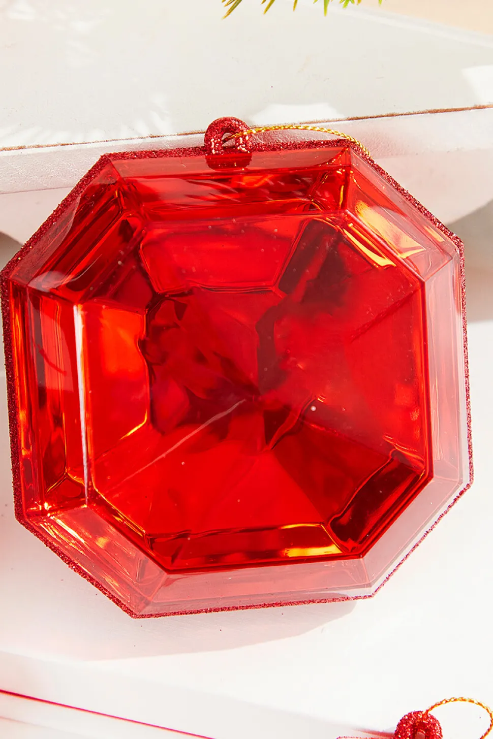 4"-5" Jewel Ornament - Red