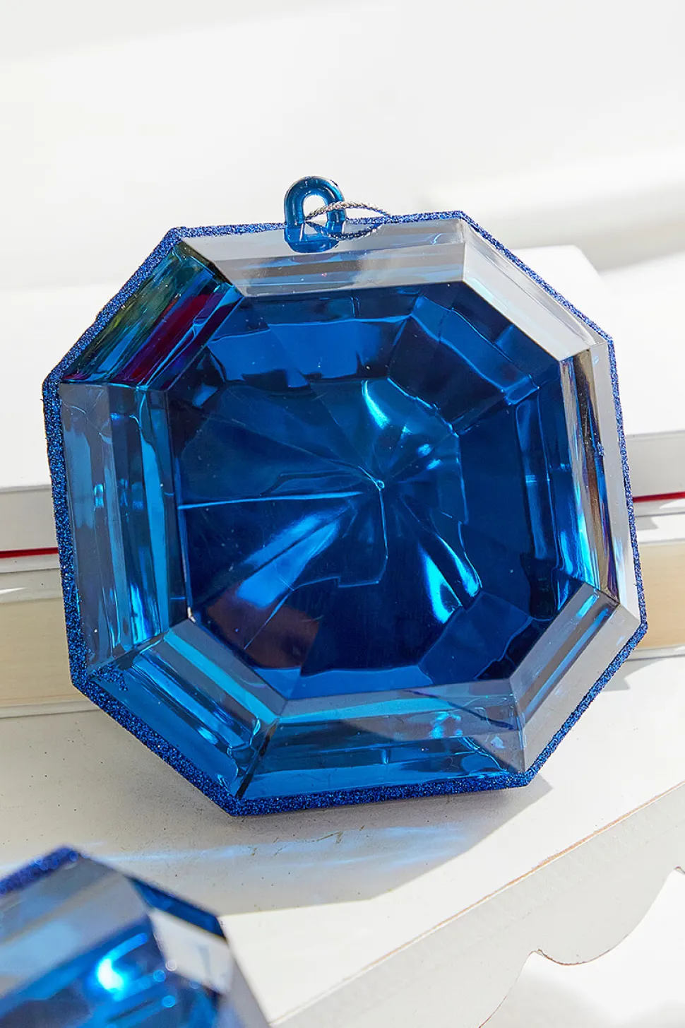 6" Jewel Ornament - Sapphire