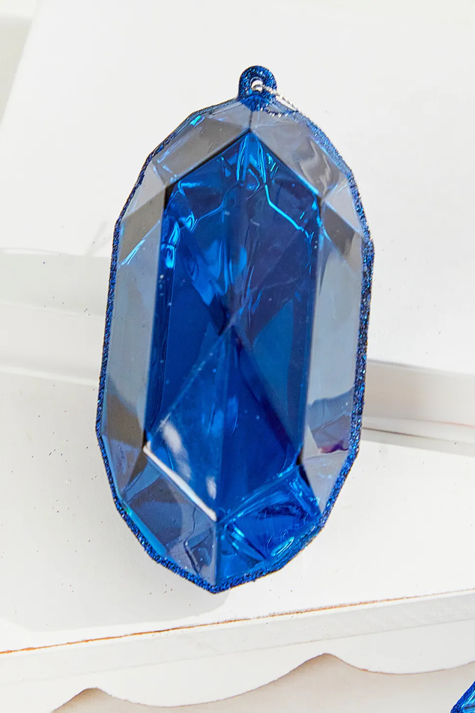4"-5" Jewel Ornament - Sapphire