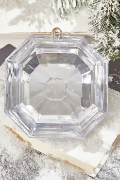 6" Jewel Ornament - Silver