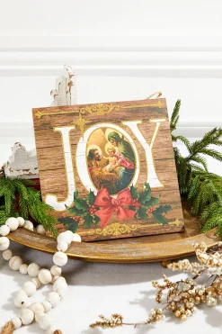 10" Joy with The Holy Family Sign