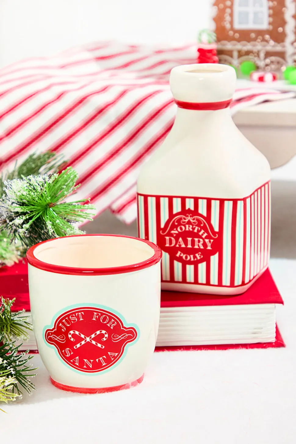3.5" "Just For Santa" Ceramic Cup
