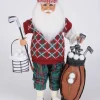 16" Karen Didion Golf Santa with Basket