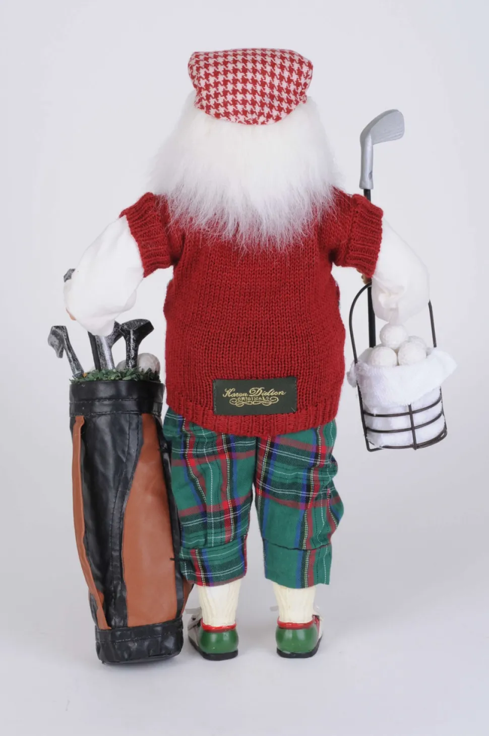 16" Karen Didion Golf Santa with Basket
