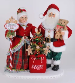 Karen Didion Lighted Cookie Bakery Santa