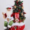 Karen Didion Lighted Gingerbread Santa Bag