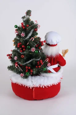 Karen Didion Lighted Gingerbread Santa Bag