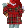 17" Karen Didion Milk & Cookies Santa
