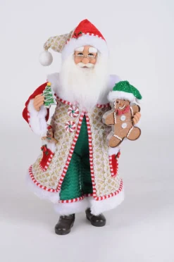 17" Karen Didion Whimsical Gingerbread Santa