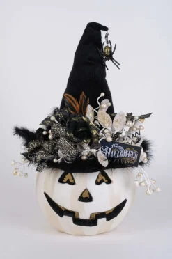 Karen Didion White Fiber Optic Pumpkin
