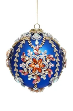 5" King's Jewel Ball Ornament, Blue - Mark Roberts