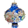 8" King's Jewel Extra Fancy Finial Ornament, Blue - Mark Roberts