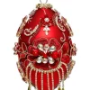 8" King's Jewel Finial Ornament, Red - Mark Roberts