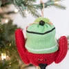 8.5" Knit Red Bird Ornament