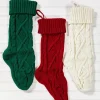 Knitted Christmas Stockings - Green