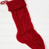 Knitted Christmas Stockings - Red