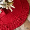 Knitted Tree Skirt - Red