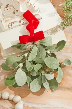 12" Lambs Ear Mistletoe Kissing Ball