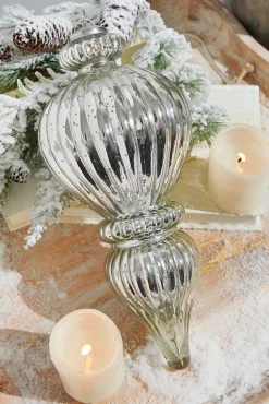 12" Lantern Antique Mercury Glass Ornament