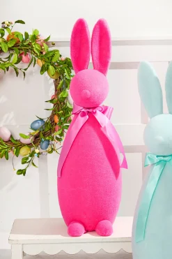 26" Large Flocked Easter Bunnies