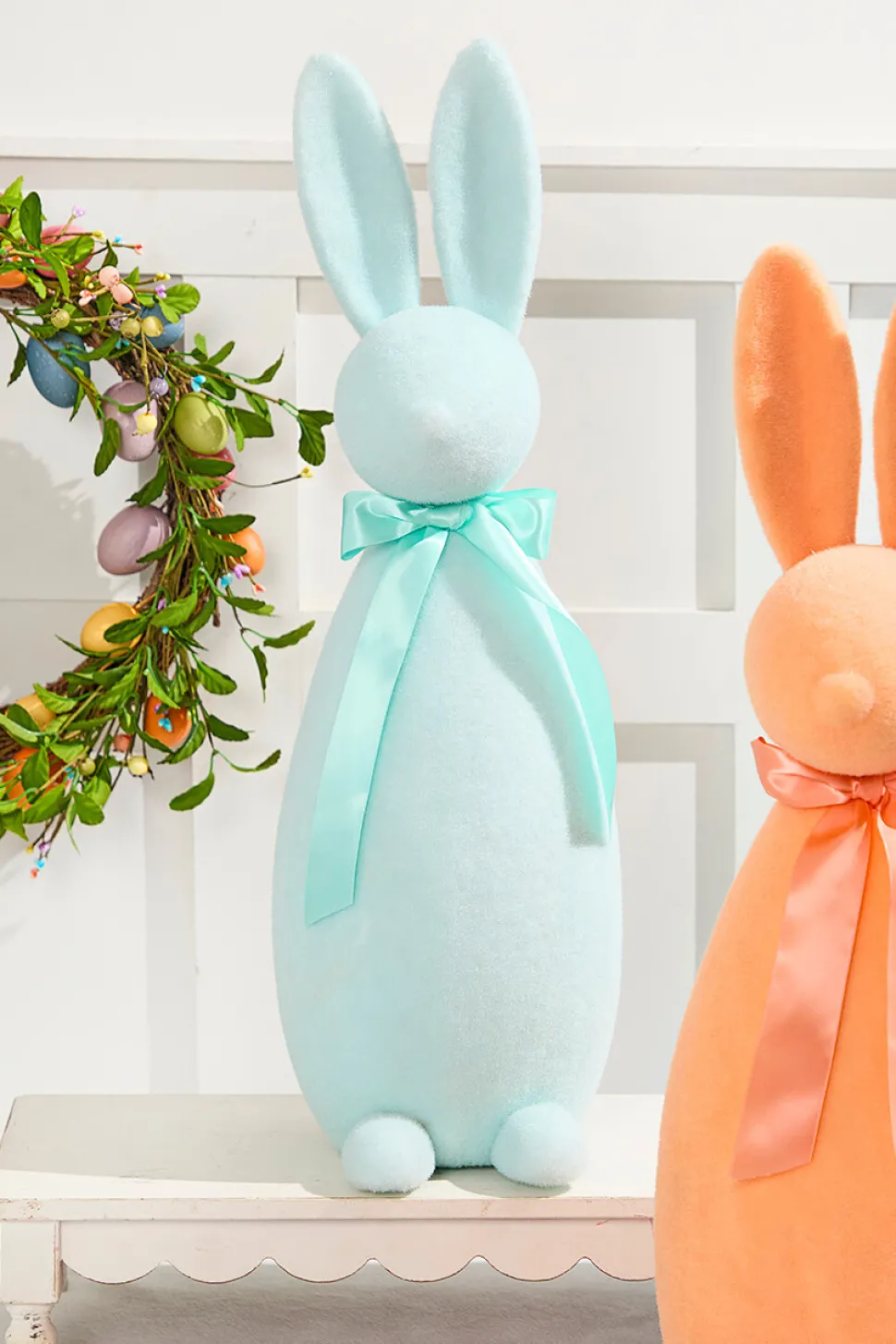 26" Large Flocked Easter Bunnies