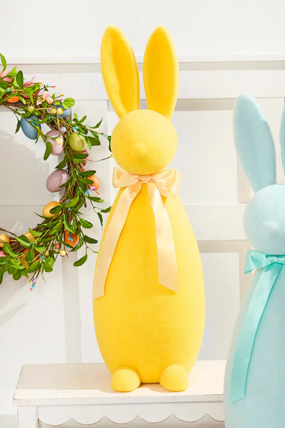 26" Large Flocked Easter Bunnies
