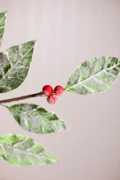 29” Leaf Berry Spray