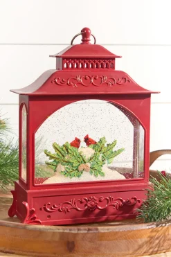 11" LED Cardinal Lantern Waterglobe