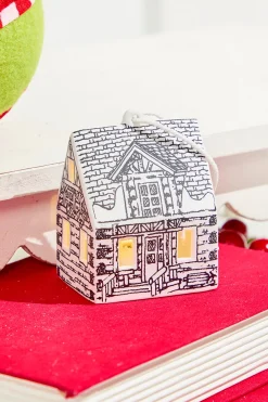3" LED Ceramic House Ornament
